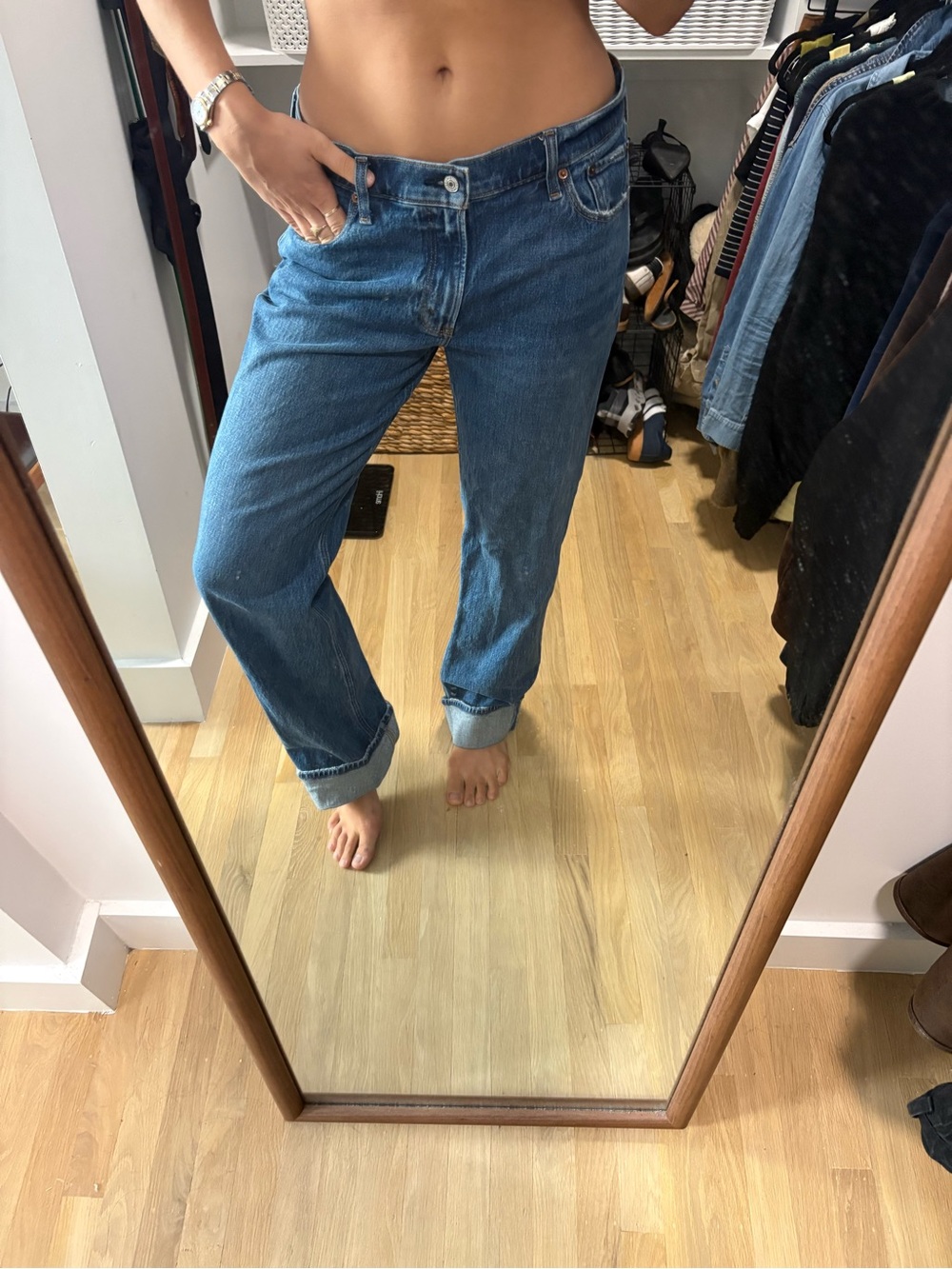 Abercrombie & Fitch Medium Blue Boyfriend Jeans - Relaxed Fit